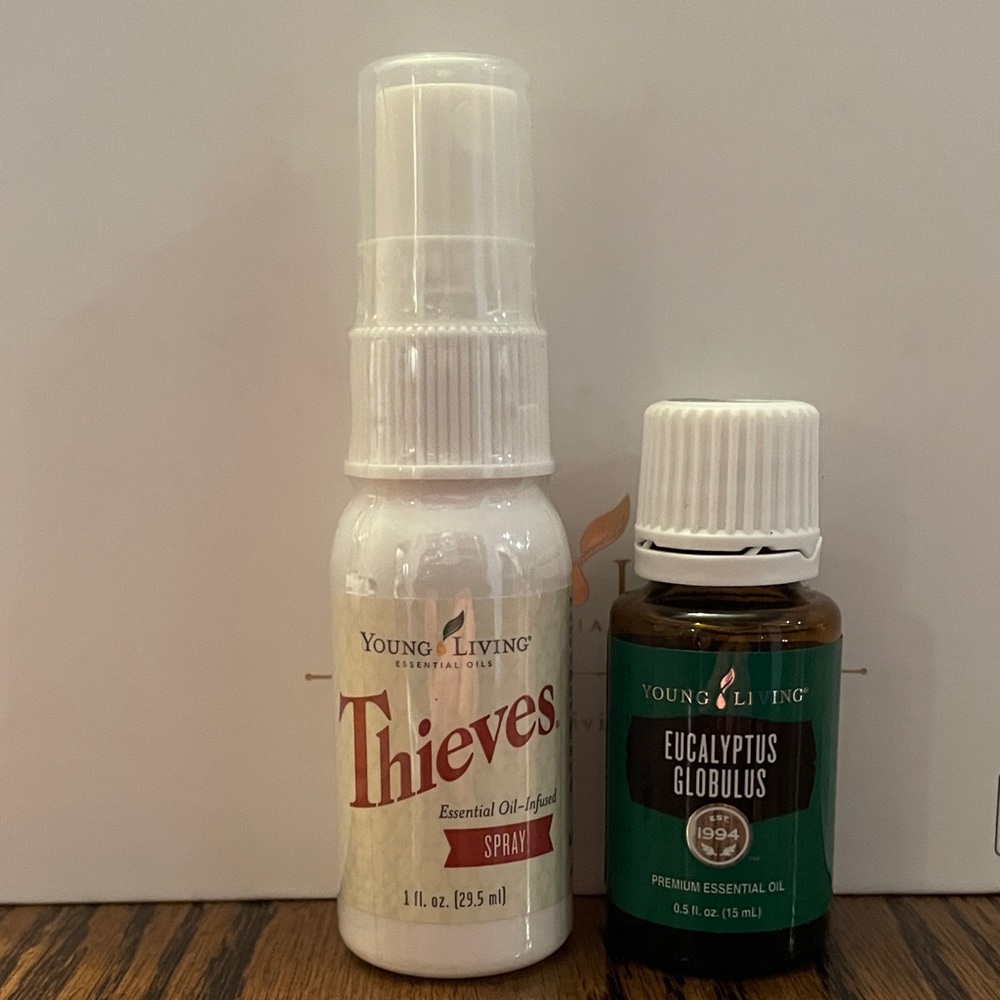 Thieves, spray & eucalyptus globulus Young Living essential oil bundle